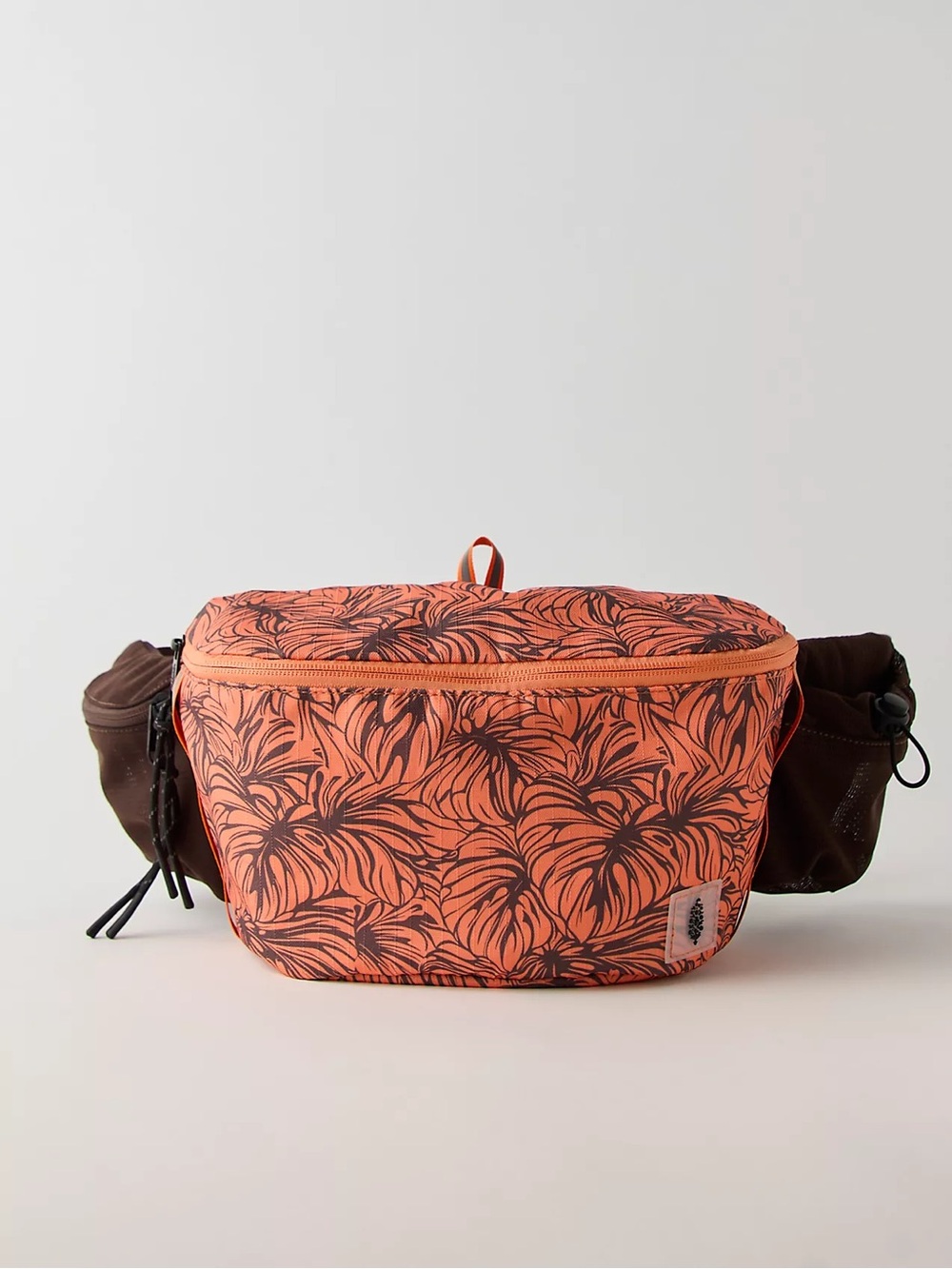 Free People FP Movement Happy Packer Sling Bag Monstera Brown Orange Hiking NWT